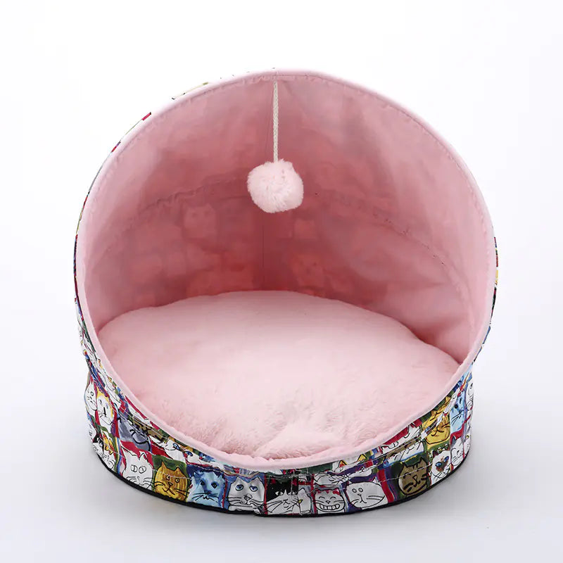 Cat Sleeping Bag, Enclosed Cat House Bed