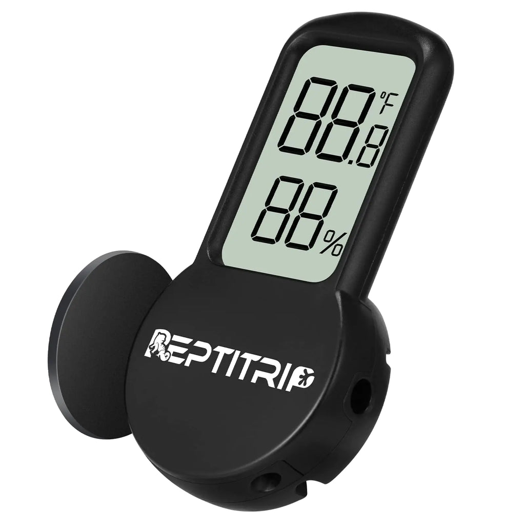 REPTITRIP Reptile Thermometer Hygrometer for Reptile Tank Hygrometer Thermometer with Digital LCD Display Support for Fahrenheit and Celsius with Two Batteries